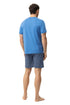 Mey Serie Blue Chains Pyjama Short Pant, Short Sleeve