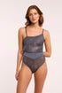 Montelle Lights Out Asymetrical Brazilian Leg Bodysuit