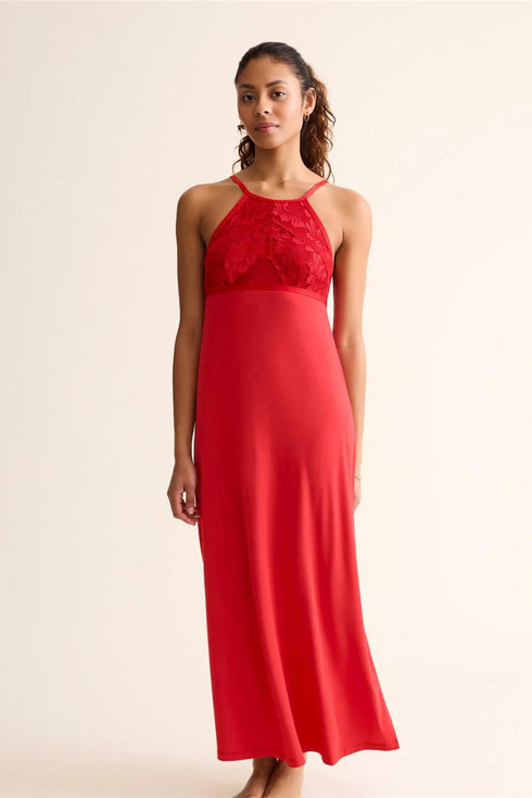 Fleur't Parisian Nights High Neck Long Gown