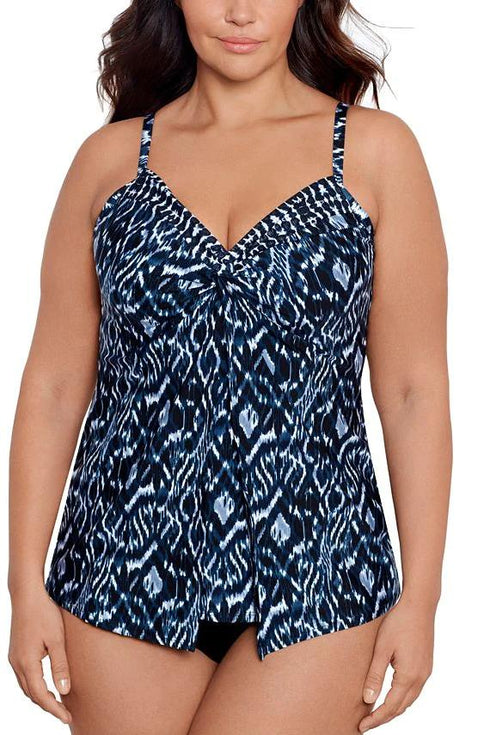 MiracleSuit Palatium Love Knot Underwire Plus Size Tankini Top