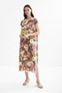 Shan Céline Silk dress with boat neckline