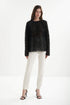 Shan Amelia Feather-Effect Embroidered Tulle Top