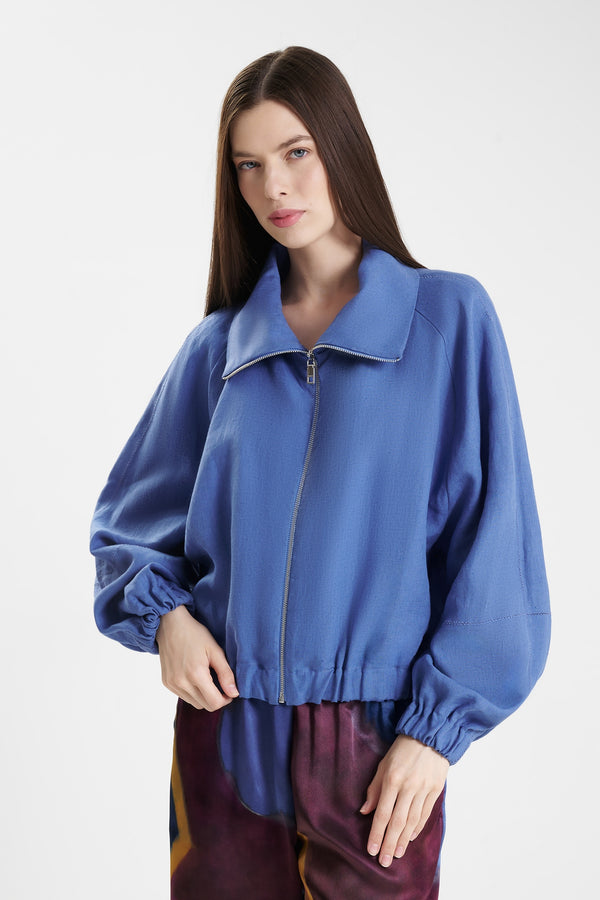 Shan Lina Linen Puffer Jacket