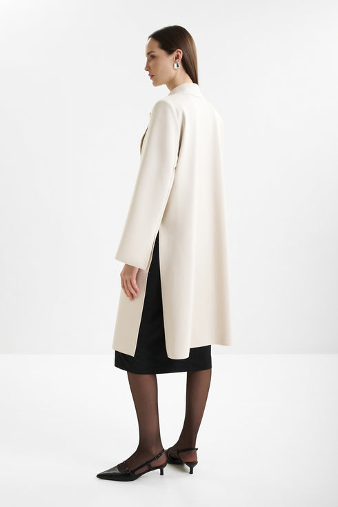 Shan Sofia Long coat with tie belt