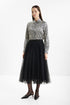 Shan Ariel Long tulle midi skirt