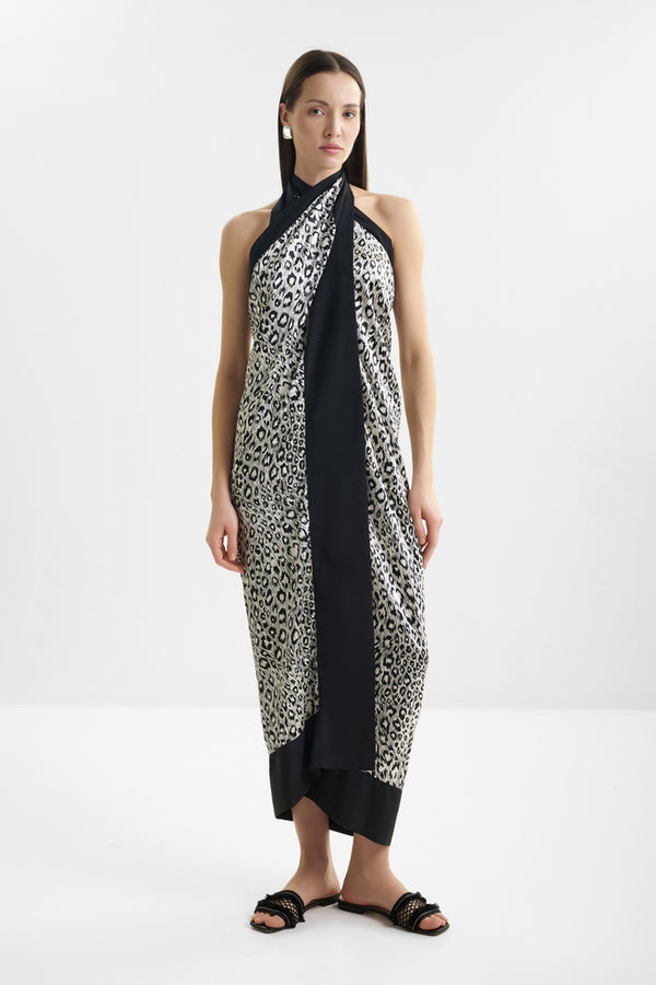 Shan Céline Animal print silk pareo