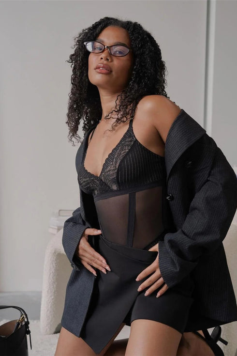 Montelle Tempation High Leg Thong Bodysuit