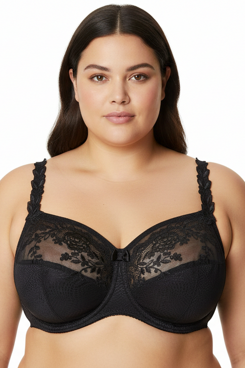 Ulla Ella Bra with underwire and sheer panel