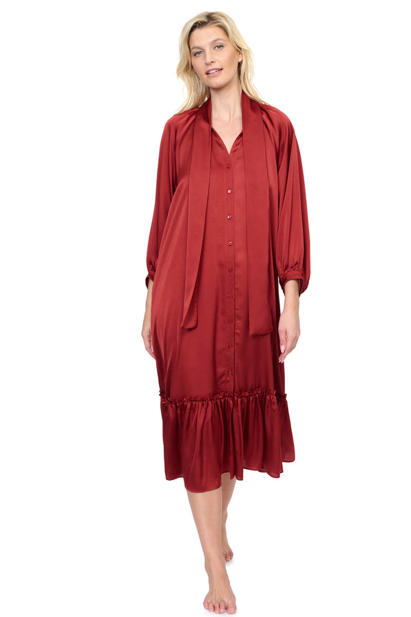 Gottex Day Dreamer Button Down Maxi Long Dress