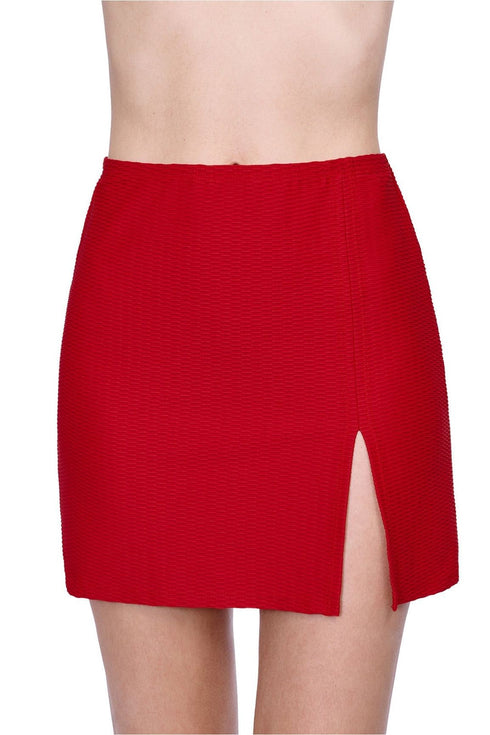 Gottex Harbourside Textured Cover Up Mini Skirt With Slit