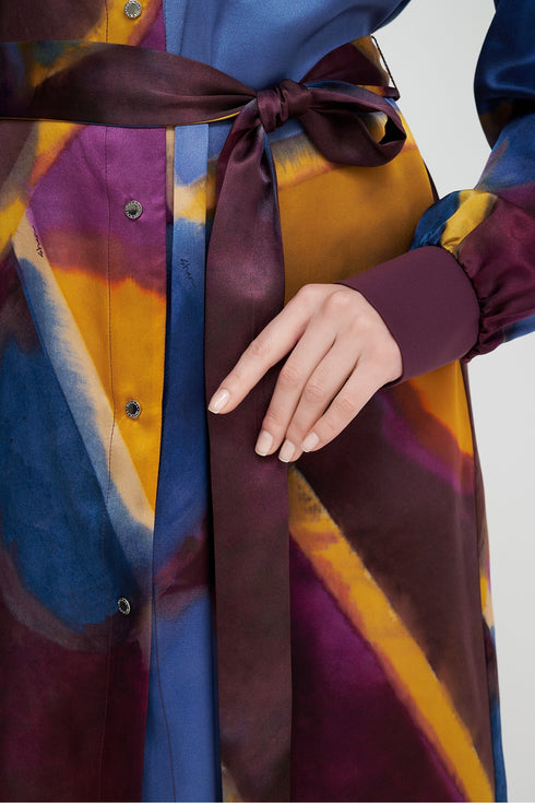 Shan Soie Maxi Shirt Dress