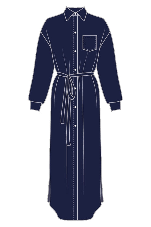 Shan Soie Maxi Shirt Dress
