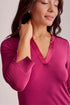 Fleur't V-neck Nightshirt 3/4 Sleeve
