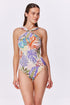 Gottex Cherry Blossom High Neck Twist One Piece
