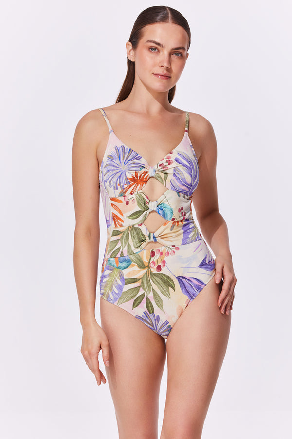 Gottex Cherry Blossom Cut Out One Piece