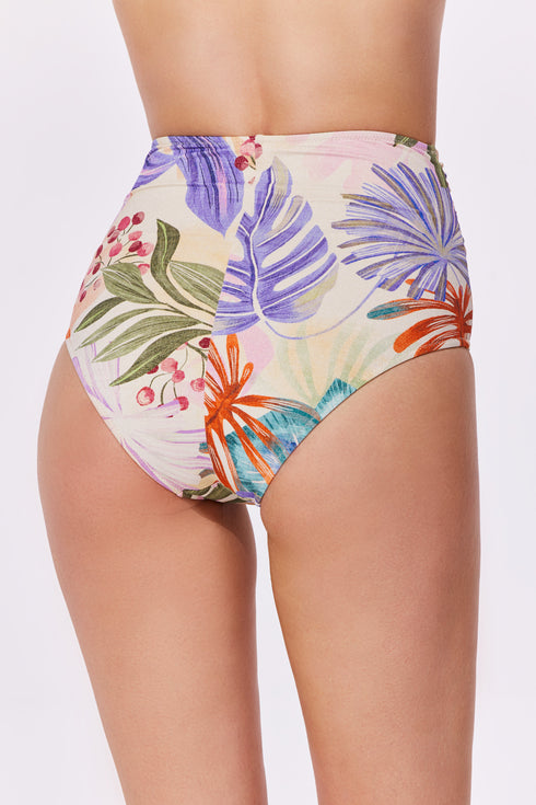 Gottex Cherry Blossom Shirred High Waist Swim Bottom