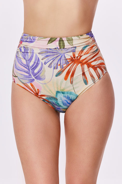 Gottex Cherry Blossom Shirred High Waist Swim Bottom