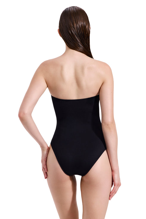 Gottex Luma Emanuelle Textured Underwire Bandeau One Piece