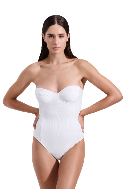 Gottex Luma Emanuelle Textured Underwire Bandeau One Piece