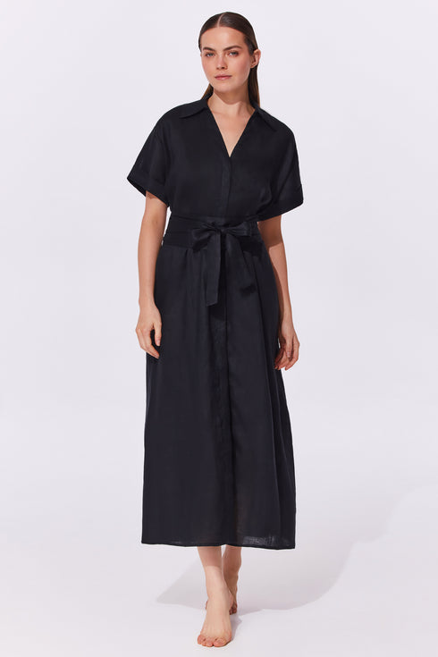 Gottex Hokkaido Linen Safari Dress