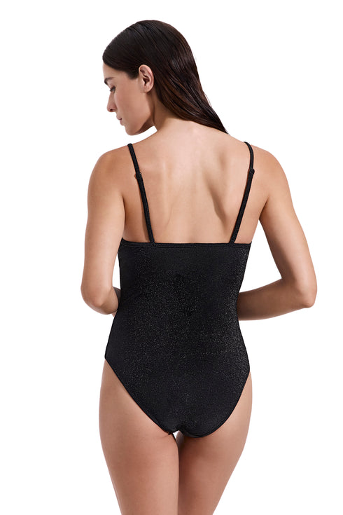 Gottex Luma Luna Shimmer Deep Plunge V Wire One Piece