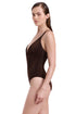 Gottex Luma Luna Shimmer Deep Plunge V Wire One Piece