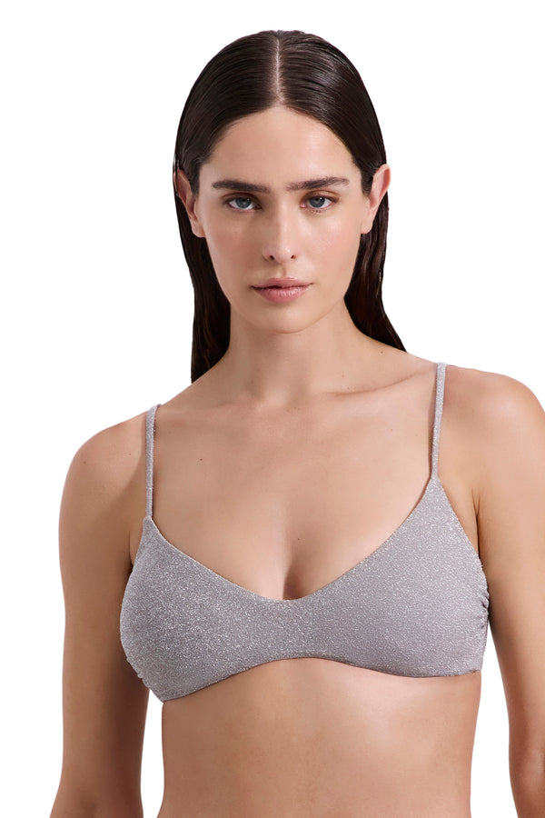 Gottex Luma Luna Shimmer Scoop Neck Bikini Top