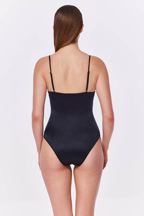 Gottex Mademoiselle V Neck Ruched One Piece