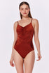 Gottex Mademoiselle V Neck Ruched One Piece