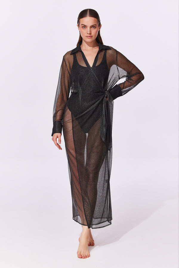Gottex Pretty Women Mesh Wrap Dress