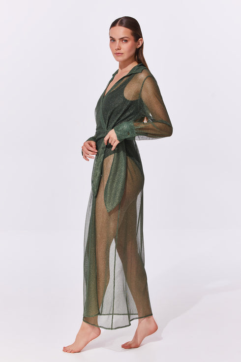 Gottex Pretty Women Mesh Wrap Dress