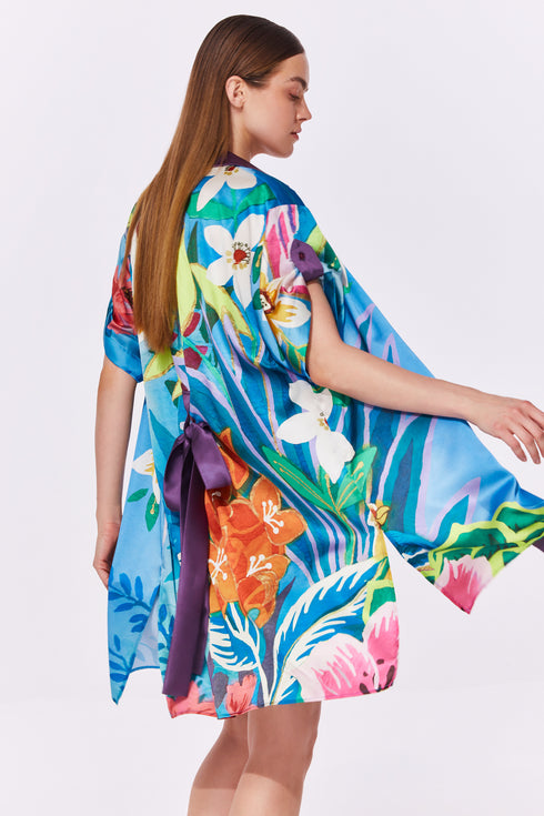 Gottex Tropicana Belted Short Sleeve Shirt Dres