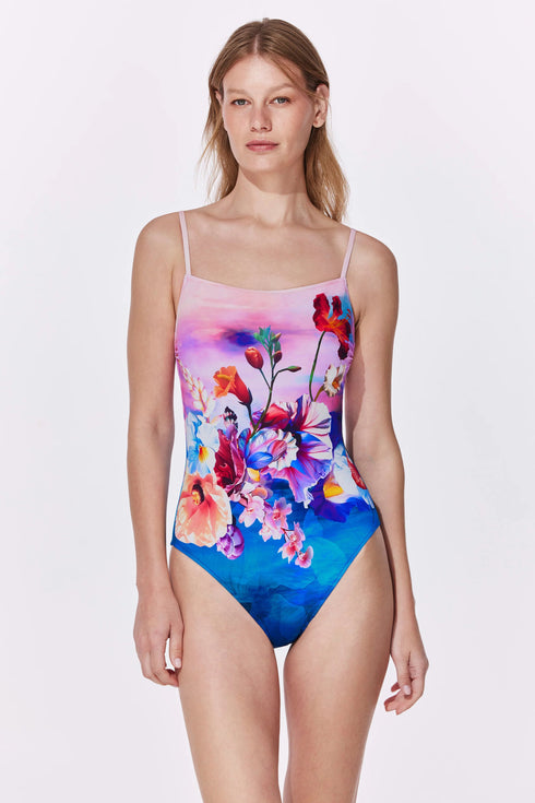 Gottex Under The Sea Underwire Square Neck One Piece