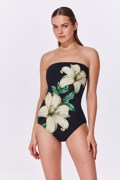 Gottex Yuri Flower Bandeau One Piece