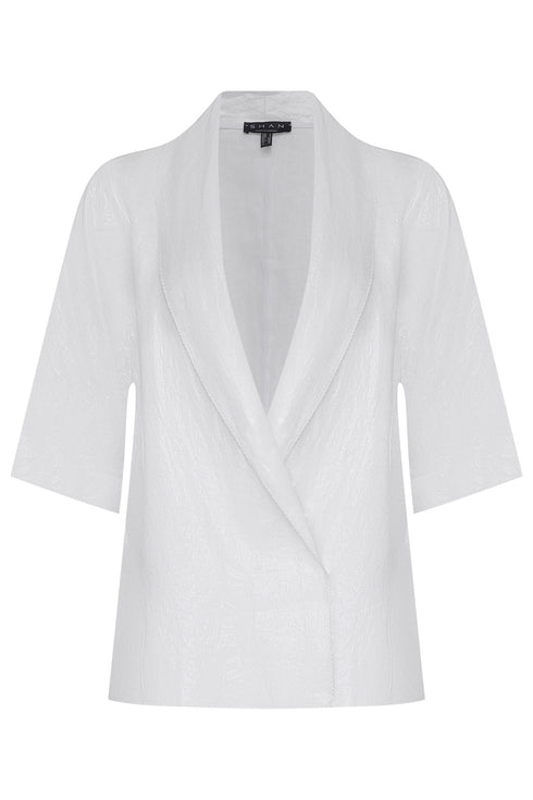Shan Lina Linen jacket with 3/4 sleeves
