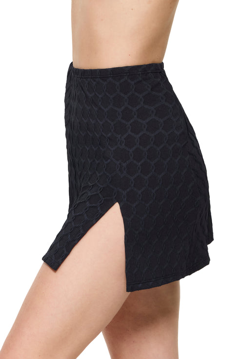 Gottex Chained Reaction Textured Pull-On Skir