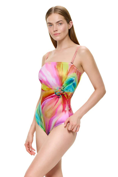Gottex Floral Rhythm Bandeau One Piece