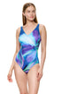 Gottex Floral Rhythm V-Neck One Piece