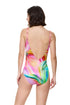 Gottex Floral Rhythm V-Neck One Piece