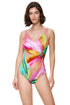 Gottex Floral Rhythm V-Neck One Piece