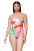 Gottex Floral Rhythm V-Neck One Piece