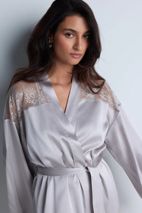 Aubade Midnight Whisper Silk kimono