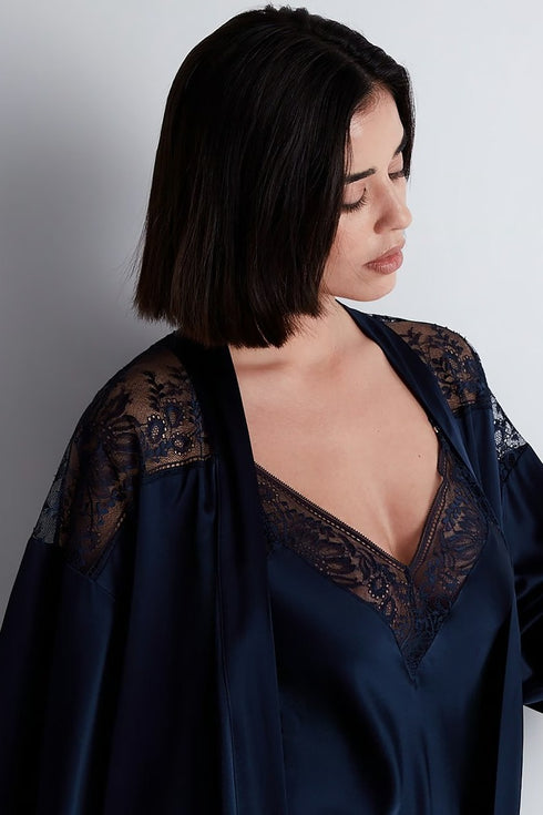 Aubade Midnight Whisper Silk kimono