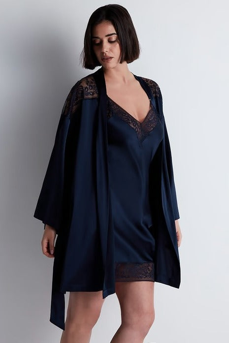 Aubade Midnight Whisper Silk kimono