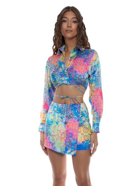 Luli Fama Deco Gardens Skort