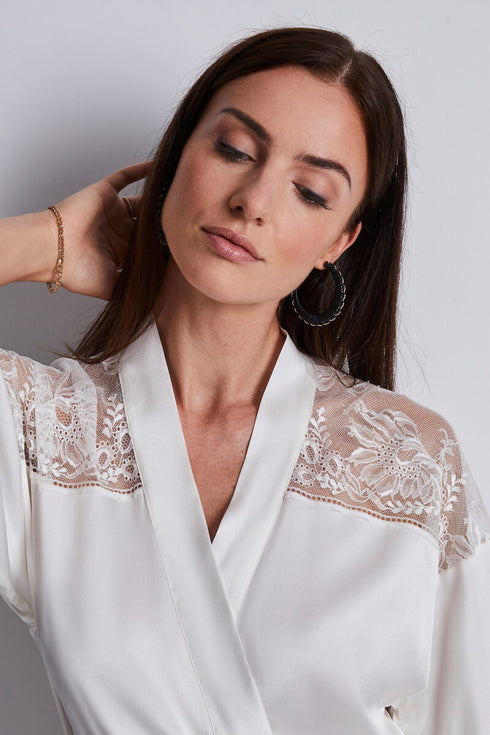 Aubade Midnight Whisper Silk kimono