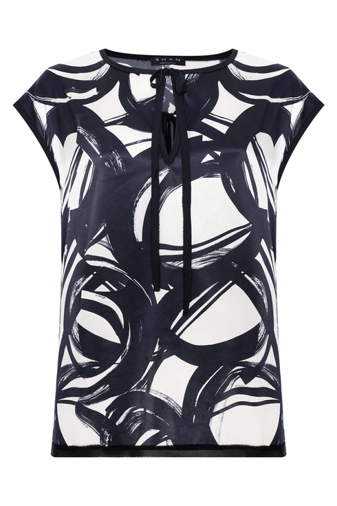 Shan Celine Silk Blouse With Boat Neckline