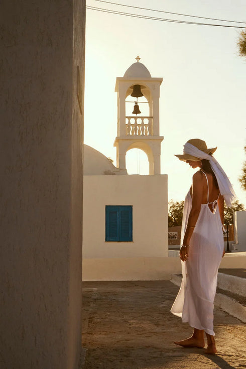 Sea Level Sunset Tie Back Sundress