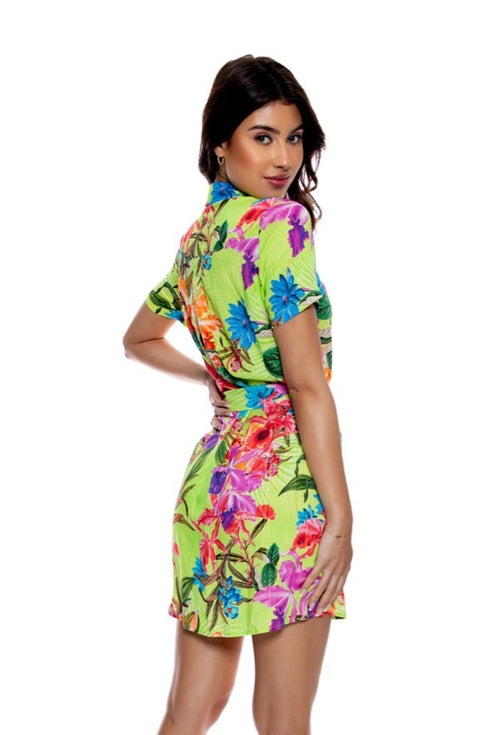 Luli Fama Luli Tropics Shirt Dress