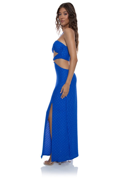 Luli Fama Brilla Double Loop Bandeau Long Dress